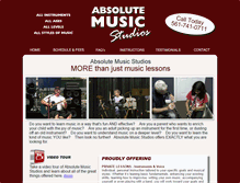 Tablet Screenshot of absolutemusicstudios.com